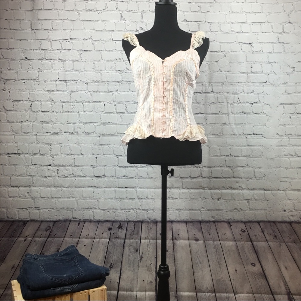 Do & Be lacey floral corset style top